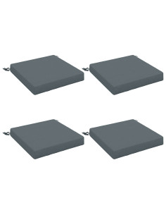 Cuscini per Sedia in 4 Pezzi SOEST 4 pz 100% Poliestere Blu