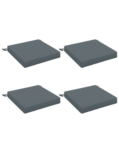 Cuscini per Sedia in 4 Pezzi SOEST 4 pz 100% Poliestere Blu