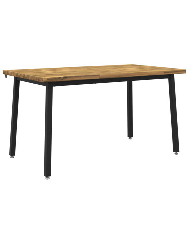 120 x 90 x 75 cm Legno di Acacia Massello Bianco e Nero