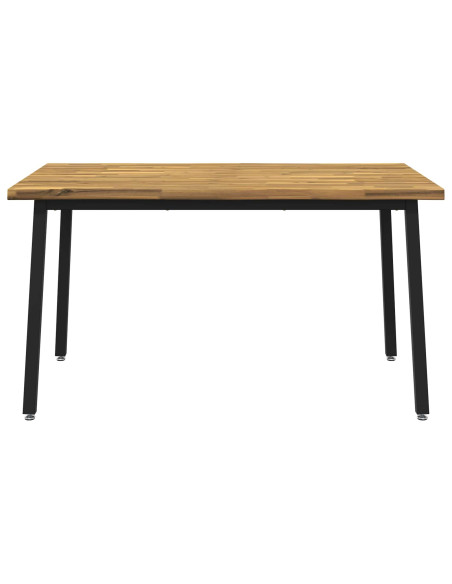 120 x 90 x 75 cm Legno di Acacia Massello Bianco e Nero
