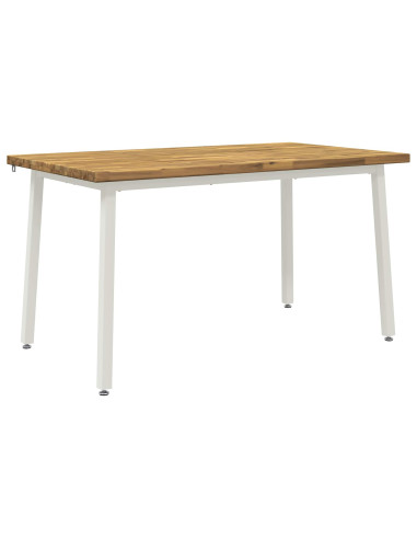 140 x 70 x 75 cm Legno di Acacia Massello Naturale e Caffè