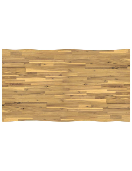120 x 90 x 75 cm Legno di Acacia Massello Bianco e Nero