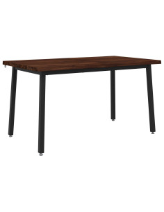 120 x 90 x 75 cm Legno di Acacia Massello Marrone scuro e Nero