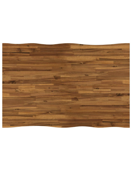 120 x 80 x 75 cm Legno di Acacia Massello Naturale e Caffè