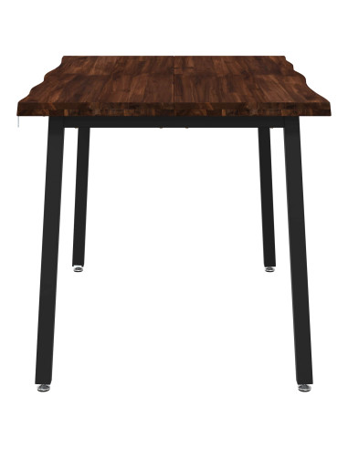 120 x 80 x 75 cm Legno di Acacia Massello Marrone scuro e Nero
