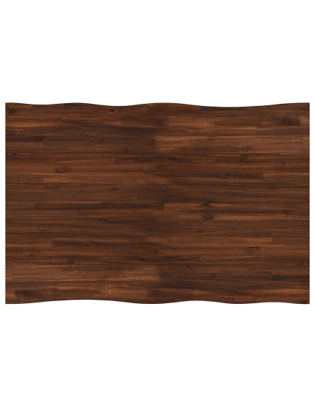 120 x 80 x 75 cm Legno di Acacia Massello Marrone scuro e Nero