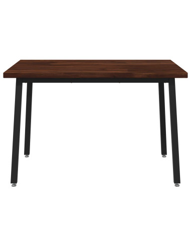 120 x 80 x 75 cm Legno di Acacia Massello Marrone scuro e Nero
