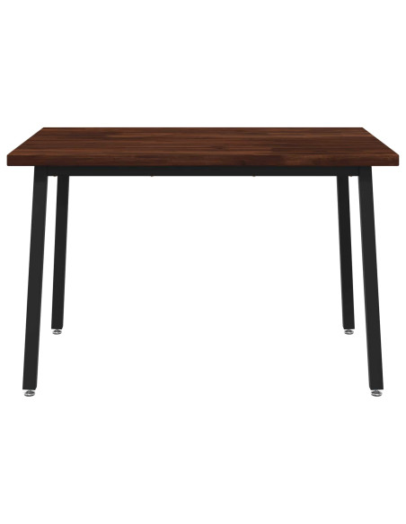 120 x 80 x 75 cm Legno di Acacia Massello Marrone scuro e Nero