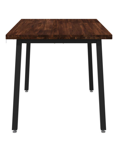 120 x 80 x 75 cm Legno di Acacia Massello Marrone scuro e Nero