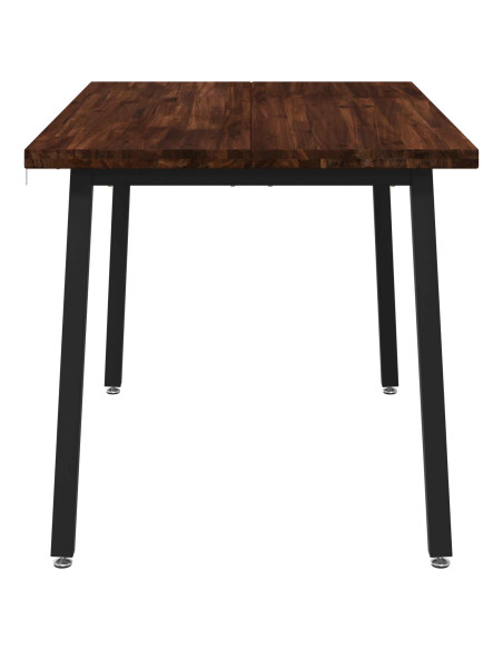 120 x 80 x 75 cm Legno di Acacia Massello Marrone scuro e Nero