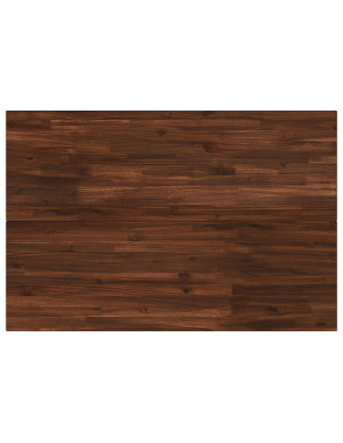 120 x 80 x 75 cm Legno di Acacia Massello Marrone scuro e Nero