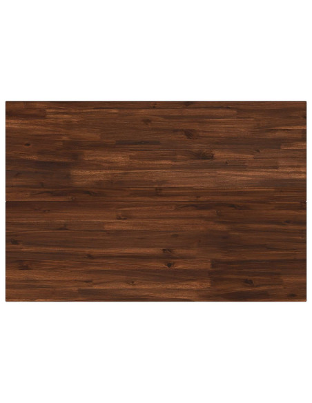 120 x 80 x 75 cm Legno di Acacia Massello Marrone scuro e Nero