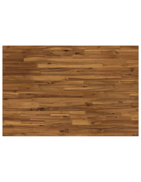 120 x 70 x 75 cm Legno di Acacia Massello Naturale e Caffè
