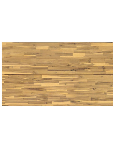 140 x 70 x 75 cm Legno di Acacia Massello Naturale e Caffè