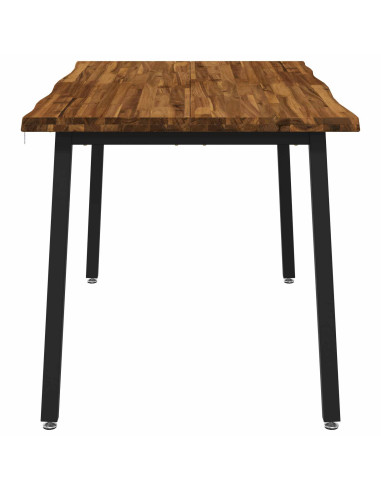 120 x 90 x 75 cm Legno di Acacia Massello Naturale e Nero