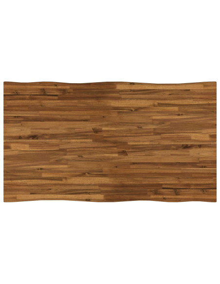 120 x 90 x 75 cm Legno di Acacia Massello Naturale e Nero