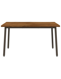 120 x 90 x 75 cm Legno di Acacia Massello Naturale e Caffè 2