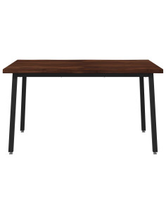 120 x 90 x 75 cm Legno di Acacia Massello Marrone scuro e Nero 2