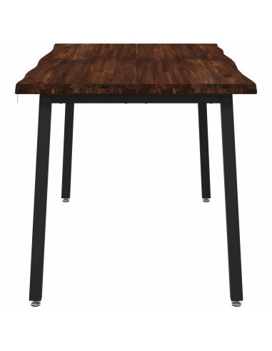 120 x 90 x 75 cm Legno di Acacia Massello Marrone scuro e Nero