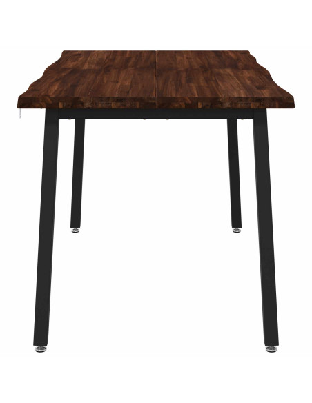 120 x 90 x 75 cm Legno di Acacia Massello Marrone scuro e Nero