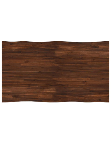 120 x 90 x 75 cm Legno di Acacia Massello Marrone scuro e Nero