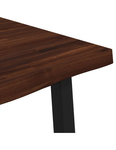 120 x 90 x 75 cm Legno di Acacia Massello Marrone scuro e Nero