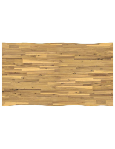 120 x 90 x 75 cm Legno di Acacia Massello Bianco Rettangolare