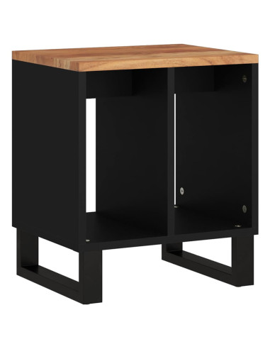 Tavolino 40x31x46 cm Legno Massello Acacia e Legno Multistrato