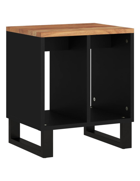 Tavolino 40x31x46 cm Legno Massello Acacia e Legno Multistrato