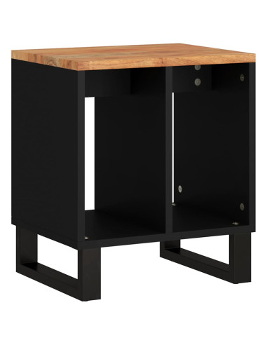Tavolino 40x31x46 cm Legno Massello Acacia e Legno Multistrato