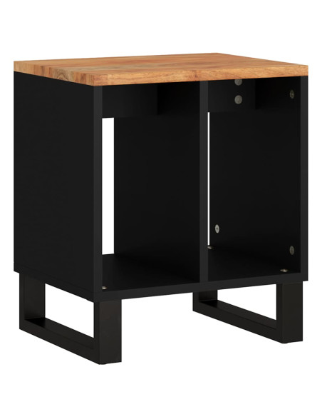 Tavolino 40x31x46 cm Legno Massello Acacia e Legno Multistrato