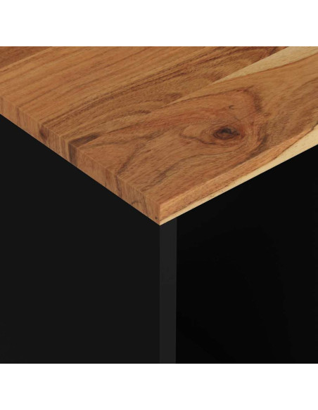 Tavolino 40x31x46 cm Legno Massello Acacia e Legno Multistrato
