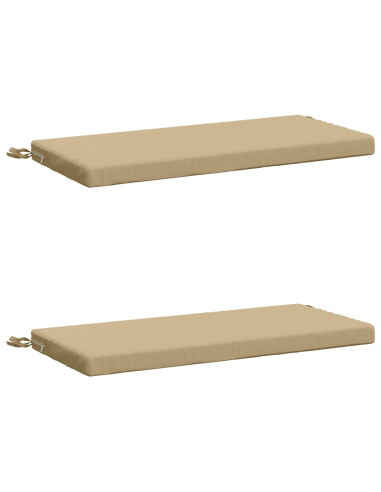 Cuscini per Panchina a 2 Pezzi SOEST 2 pz 100% Poliestere Beige