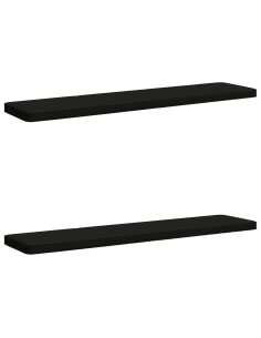 Cuscini per Panchina a 2 Pezzi VUGHT 2 pz 100% Poliestere Nero