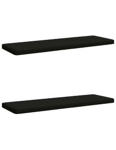 Cuscini per Panchina a 2 Pezzi VUGHT 2 pz 100% Poliestere Nero