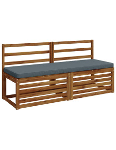 Cuscini per Panchina a 2 Pezzi VUGHT 2 pz 100% Poliestere Blu 2