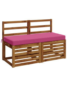 Cuscini per Panchina a 2 Pezzi SOEST 2 pz 100% Poliestere Rosa 2