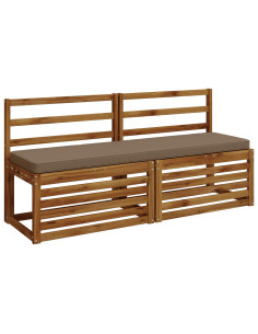 Cuscino per Panchina a 1 Pezzo VUGHT 100% Poliestere Tortora 2