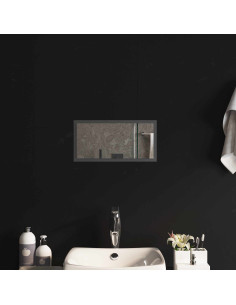 Specchio da bagno LED Trasparente 40 x 20 cm vetro temperato