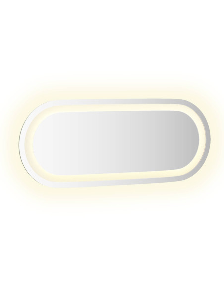 Specchio da bagno LED Trasparente 50 x 20 cm vetro temperato
