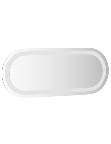 Specchio da bagno LED Trasparente 50 x 20 cm vetro temperato