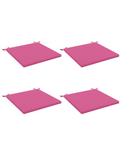 Cuscini per Sedia in 4 Pezzi SOEST 4 pz 100% Poliestere Rosa