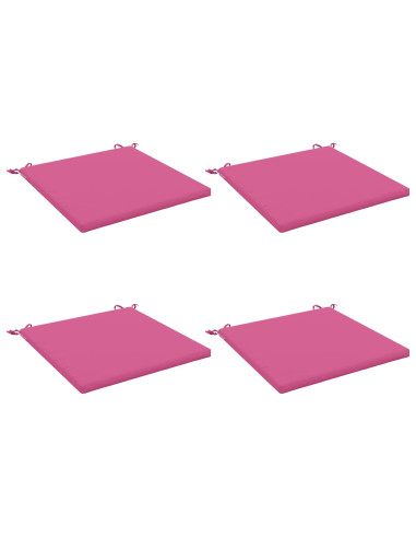 Cuscini per Sedia in 4 Pezzi SOEST 4 pz 100% Poliestere Rosa