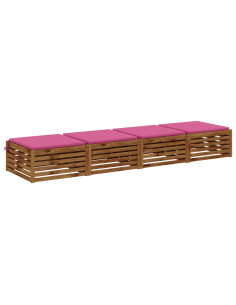 Cuscini per Sedia in 4 Pezzi SOEST 4 pz 100% Poliestere Rosa 2