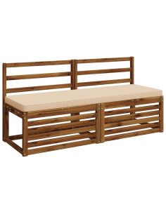 Cuscino per Panchina a 1 Pezzo VUGHT 100% Poliestere Crema 2