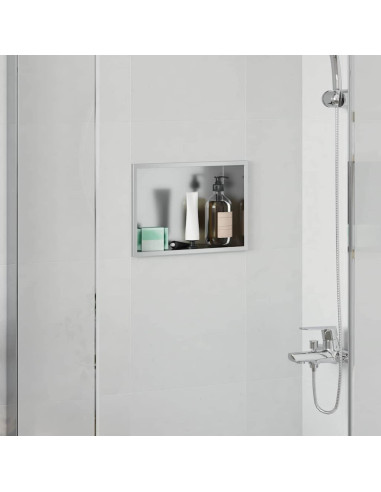 Nicchia per doccia Argento 30 x 20 x 9,5 cm Acciaio Inox
