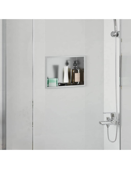 Nicchia per doccia Argento 30 x 20 x 9,5 cm Acciaio Inox