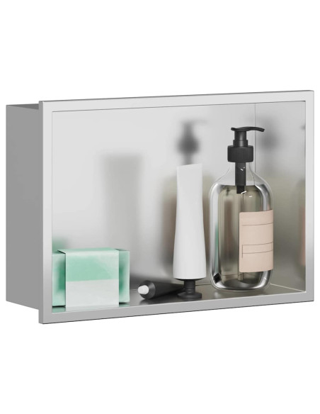 Nicchia per doccia Argento 30 x 20 x 9,5 cm Acciaio Inox