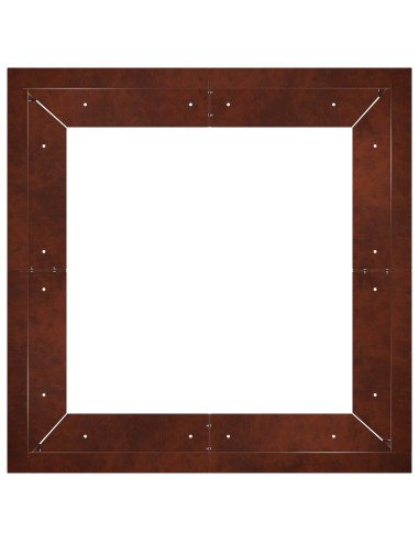 Muro di contenimento 4 pz 100 x 100 x 40 cm Acciaio Corten