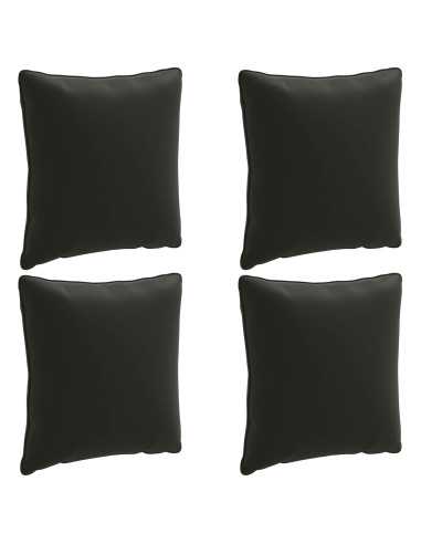 Cuscini per Schiena a 4 Pezzi PUTTEN 4 pcs 100% Poliestere Nero